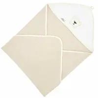 Prosop de baie Bocioland, cu gluga, din bumbac, 100x100 cm, Teddy Bear Sand