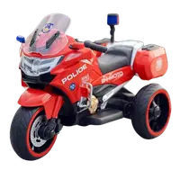 Motocicleta cu 3 roti, Kinderauto POLICE BJML5188 60W, 6V cu scaun tapitat, culoare rosu