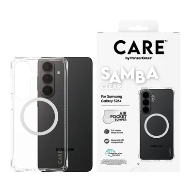 Husă CARE – Samba Clear, Galaxy S26+, MagSafe/Qi, transparentă