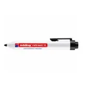 Marker permanent Edding retract 11, corp din plastic, varf rotund, 1. 5-3 mm, negru