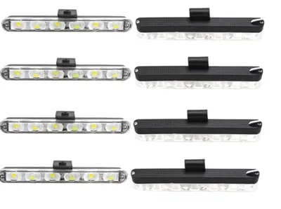 Set 8 lumini stroboscop galbene 6 LED grila telecomanda 12V