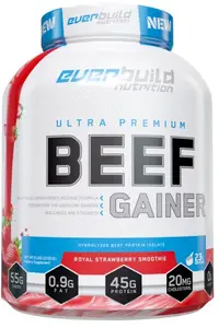 Ultra Premium Beef Gainer, smoothie de căpșuni, 2.72 kg, Everbuild