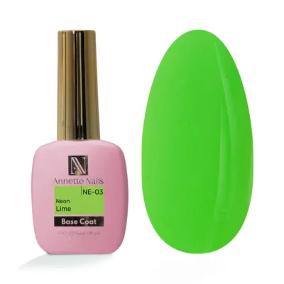 Rubber Base Annette Nails Neon Lime NE-03