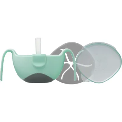b.box 3 in 1 Bowl & Straw castron cu pai Pisctachio 250 ml