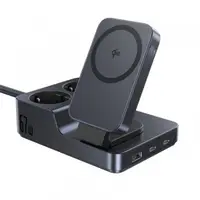 Incarcator Statie Baseus Nomos ND11 QI 6in1, 67W, 3.35A, 1 x USB-A - 2 x USB-C - 2 x Schuko, Negru E00078801123-00