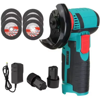 Mini Polizor unghiular portabil cu 1 sau 2 acumulatori 24V, 5 discuri incluse