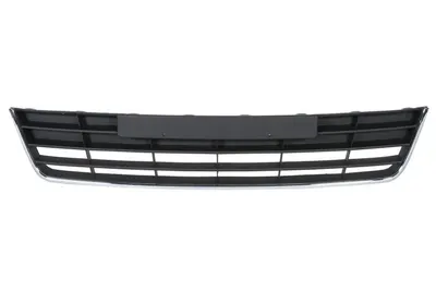 Grila bara fata potrivit VW TIGUAN 2007-2018 - (Mijloc, cu ornament cromate, plastic, negru)