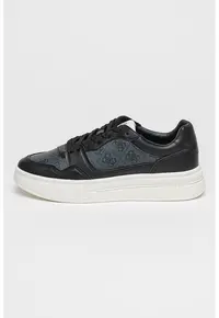 Pantofi sport cu model monograma - Negru