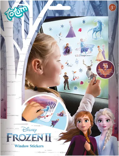 Totum Creative Set - Decoreaza-te cu autocolante de sticla, Frozen 2