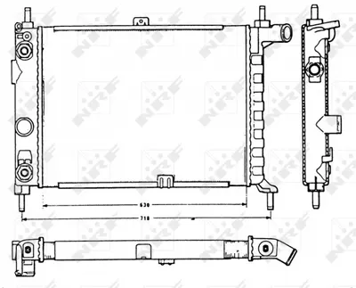 Radiator motor potrivit OPEL KADETT E, KADETT E COMBO 1.6 1.8