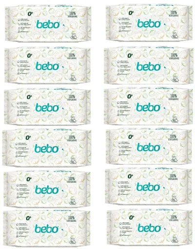 Șervețele umede biodegradabile Bebo - 12х70 buc