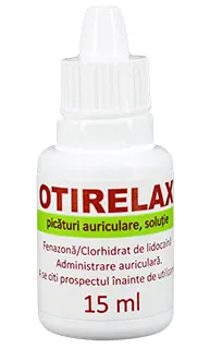 Otirelax picaturi auriculare, solutie, 45,5 mg/ml + 11,4 mg/ml, Rompharm | 15 ml