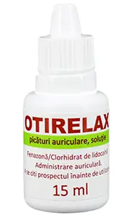 Otirelax picaturi auriculare, solutie, 45,5 mg/ml + 11,4 mg/ml, Rompharm | 15 ml