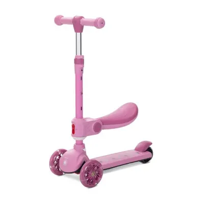Trotineta, Lorelli Speedster, pana la 50 kg, scaun pliabil si reglabil, maner reglabil, roti cu leduri, frana de picior, Pink