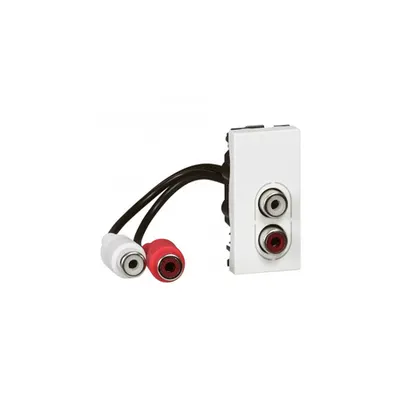 2 x RCA priza Mosaic - preterminated - 1 module - alb