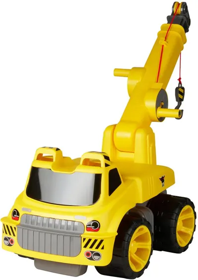 Macara de călărit BIG Power Worker - Maxi Crane, galben