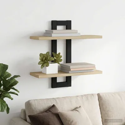 vidaXL Rafturi suspendate Stejar Sonoma 40 x 15 x 40 cm Lemn prelucrat