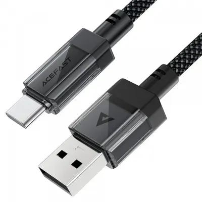 Cablu Date si Incarcare USB-A - USB-C Acefast C12-04, 18W, 1.2m, Negru