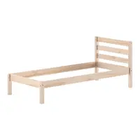 Pat pentru copii în culoare naturală din lemn de pin fără somieră 90x200 cm Pino – Vipack