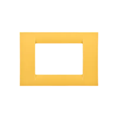 Placa ornament Virna - tehnopolimer gloss finish - 3 module- CORN YELLOW - SYSTEM