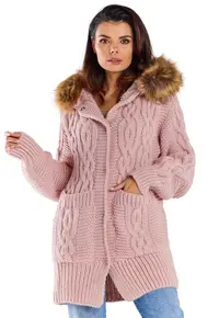 Pulover dama A478 - Roz - Marime unica