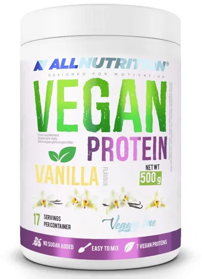 Vegan Protein, vanilie, 500 g, AllNutrition
