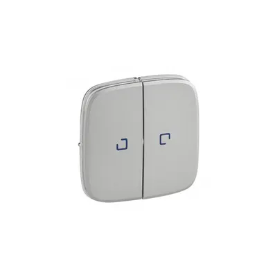 Capac Valena Allure - illuminated 2 module switch/push-button - aluminiu