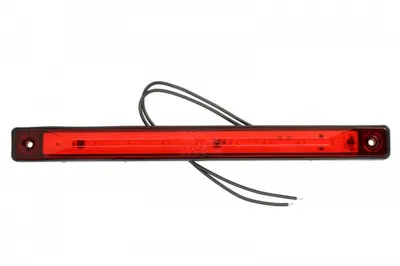 Lumina delimitare stanga dreapta, forma: dreptunghiular, rosu, LED, inaltime 24mm; latime 254mm; adancime 18mm lungime cablu 300mm, 12 24V