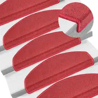 Gossi covorase de scara, 10 buc., rosu bordo, 65x24x4 cm