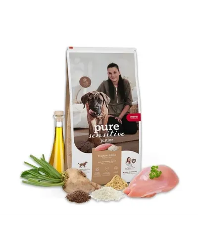 Hrană căței sensibili MERA Pure Sensitive Junior 12,5 kg curcan &amp; orez