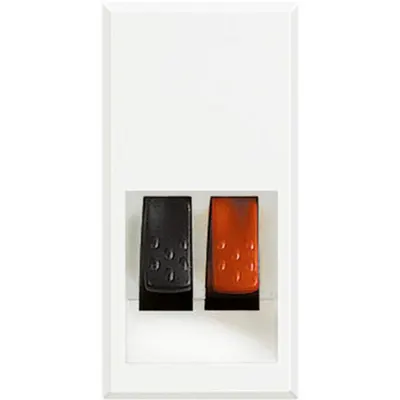 Conectori audio-Video pentru difuzor Axolute - Alb - 1 modul