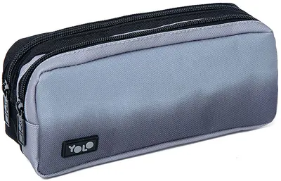 Penar școlar YOLO - Gradient Gray - 2 fermoare