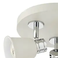 Corp de iluminat tip spot Fry 3 Light Plate Spotlight Cream Polished Chrome