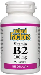 Vitamin B2, 100 mg, 90 tablete, Natural Factors