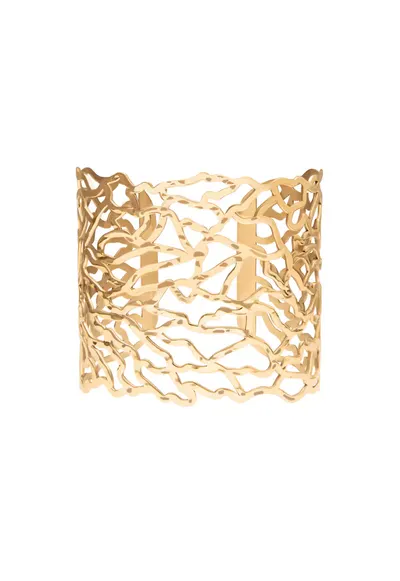 Bratara rigida placata cu aur de 18k Coral
