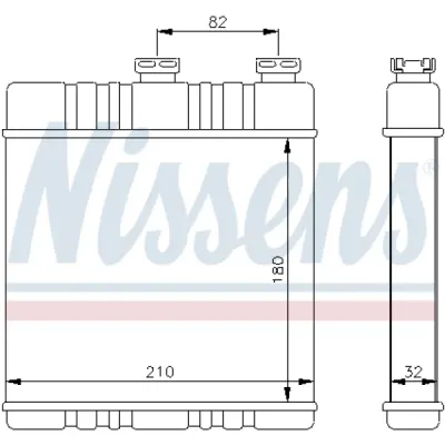 Schimbator caldura, incalzire habitaclu NISSENS 72660