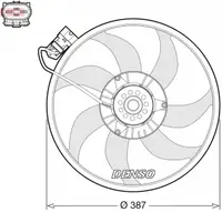 Ventilator radiator potrivit OPEL COMBO MINIVAN, CORSA C 1.3D 1.7D 06.03-