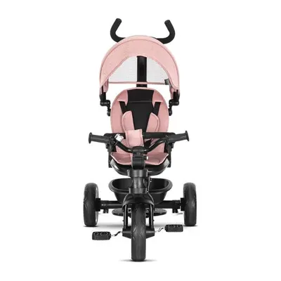 Tricicleta pentru copii Lorelli Tino Pink cu sezut rotativ 360 grade, scaun rabatabil, control parental, greutate admisa 25 kg