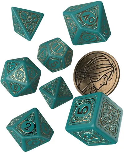 Set de zaruri Q-Workshop - The Witcher Dice Set: Triss - The Beautiful Healer (7 buc)