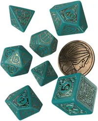 Set de zaruri Q-Workshop - The Witcher Dice Set: Triss - The Beautiful Healer (7 buc)