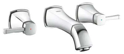 Baterie lavoar Grohe Grandera 20414000, racord 1/2 inch, marime M, 177 mm, necesita valva, Crom lucios