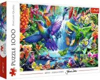 Puzzle Trefl de la 1000 piese - Păsări colibri tropicale