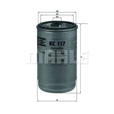 Filtru combustibil MAHLE ORIGINAL KC 117