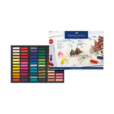 Creta uscata pastel moale color mini, 72culori/set, Faber-Castell