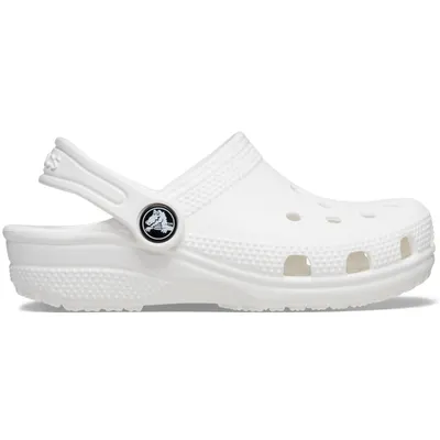 Papuci de tip crocs universali 206990100 pentru întregul an albi pentru bebeluși