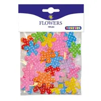 Set 100 flori din material textil
