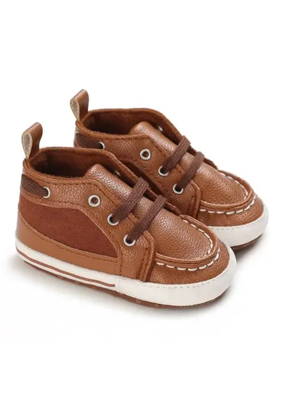 Pantofi Cu Sireturi - Casual - Piele ecologica - Baieti - Maro
