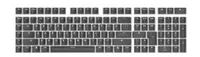 Capace pentru tastatură Hama – uRage, PBT Pudding, negre/transparente