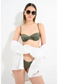 Sutien balconette de baie - Verde feriga