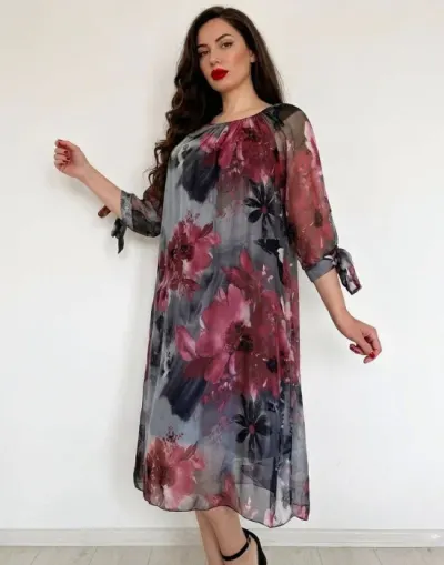 Rochie dreapta tip matase Mariana 20